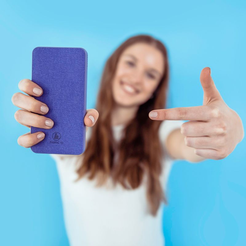 Powerbank Hama Fabric 1 Power Pack 1 mAh fialová 18726 2