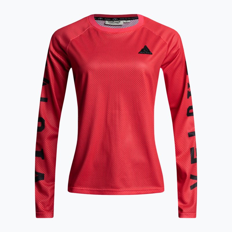 Dámsky cyklistický dres Maloja ElferkofelM LS červený 35197