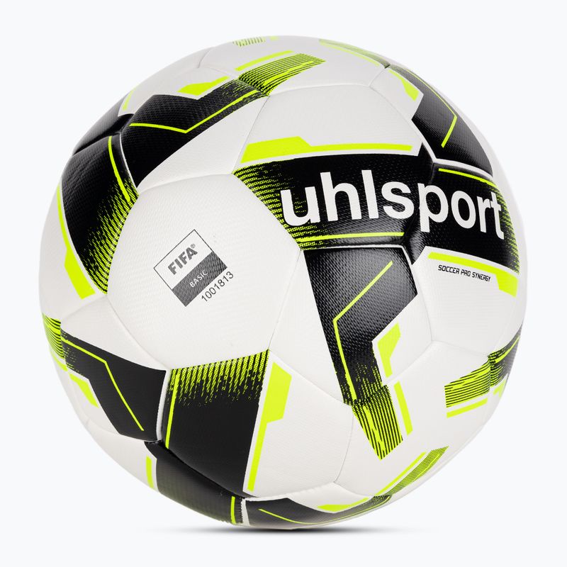 Futbalová lopta uhlsport Soccer Pro Synergy white/black/fluo yellow v. 5 2