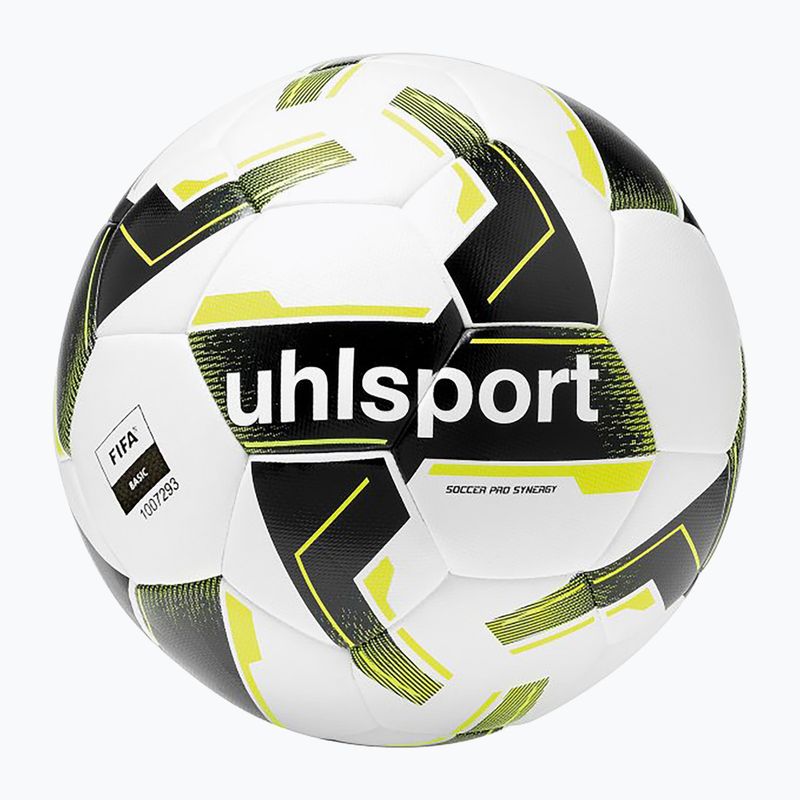 Futbalová lopta uhlsport Soccer Pro Synergy white/black/fluo yellow v. 5 4