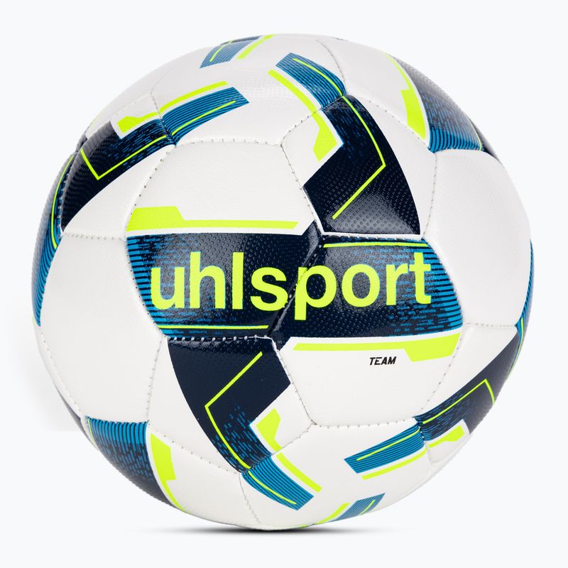 Futbalová lopta uhlsport Team white/navy/fluo yellow v. 4