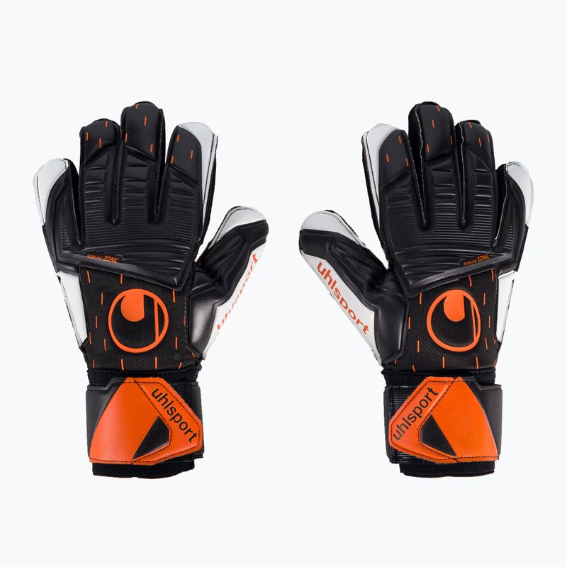 Uhlsport Speed Contact Supersoft brankárske rukavice čierno-biele 1112661