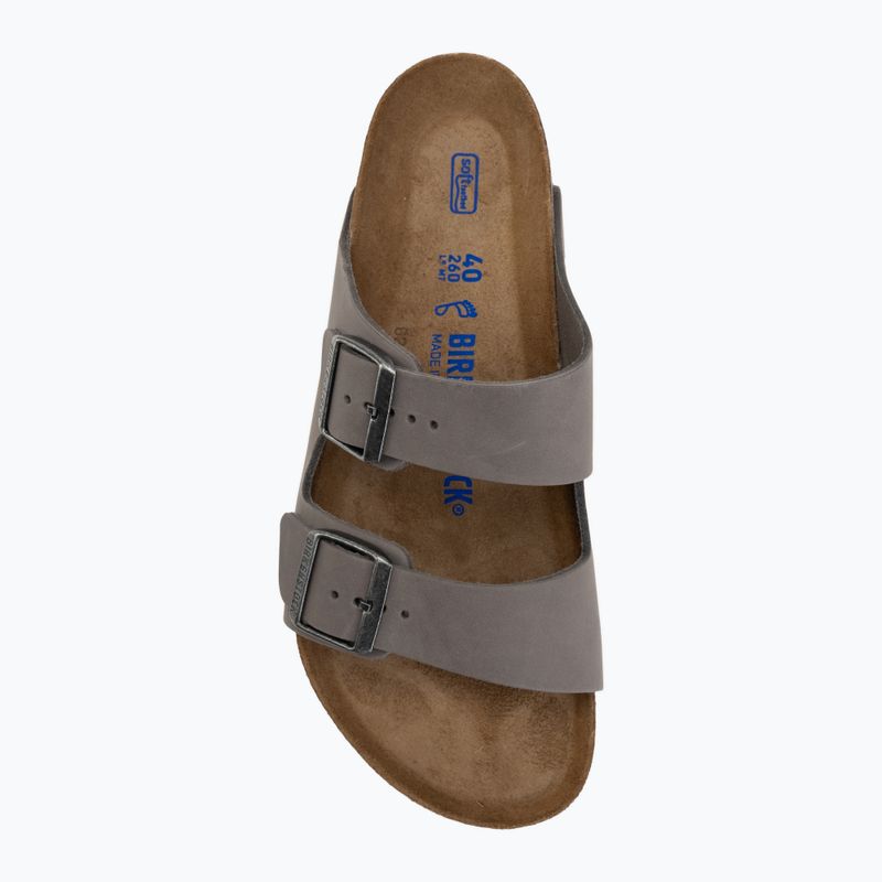 Šľapky BIRKENSTOCK Arizona Soft Footbed Oiled Leather Regular iron 5