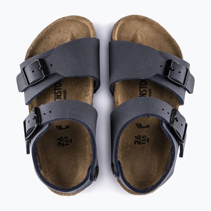 Detské sandále BIRKENSTOCK New York Birkibuc Narrow navy 11