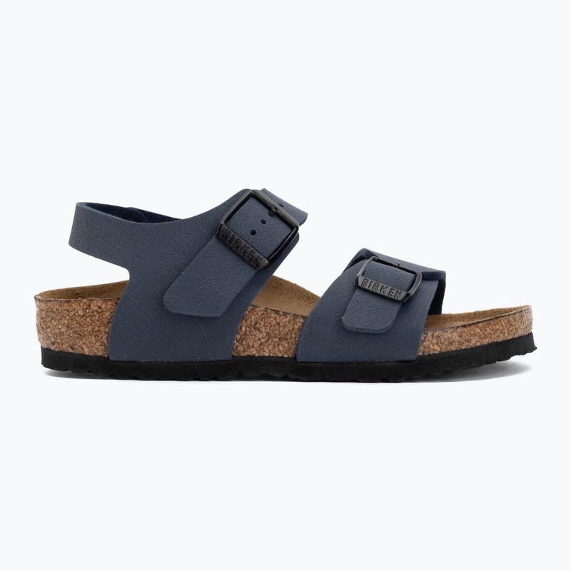 Detské sandále BIRKENSTOCK New York Birkibuc Narrow navy 2