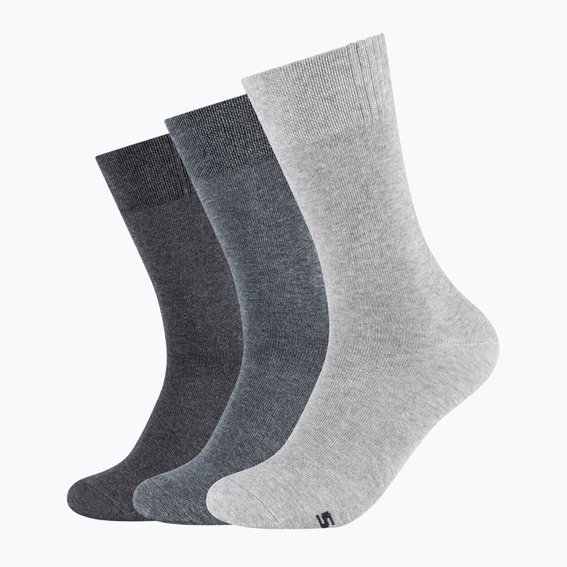 Pánske ponožky Skechers Basic 3 páry svetlo šedé melanžové