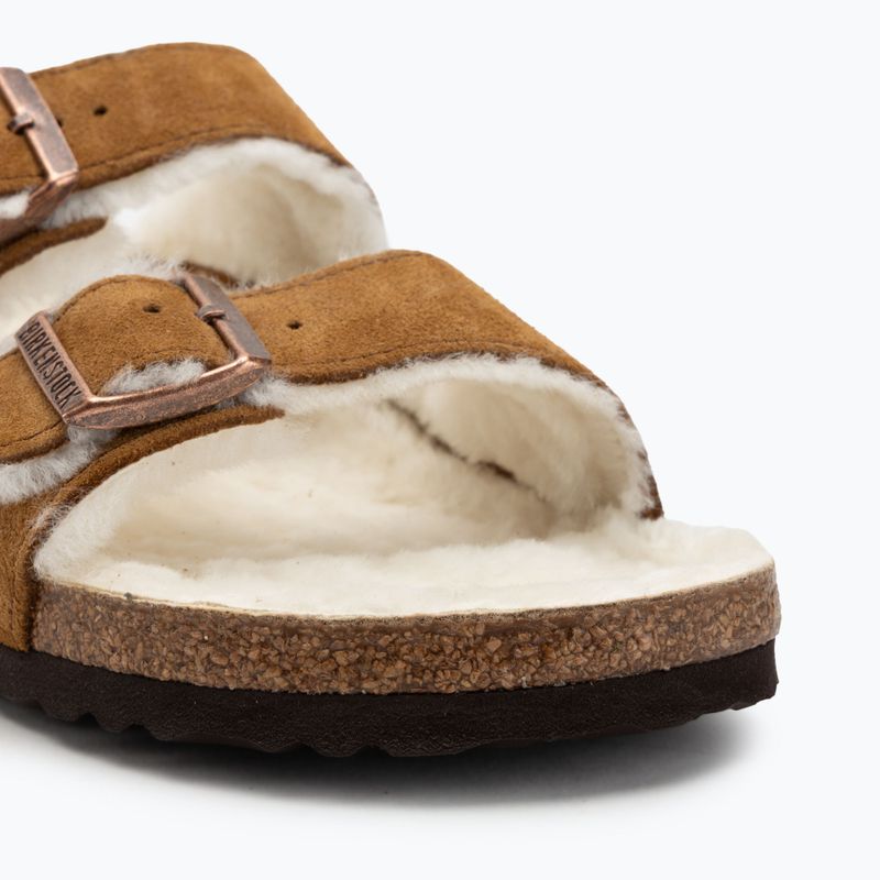 Šľapky BIRKENSTOCK Arizona Shearling SL Narrow mink 7