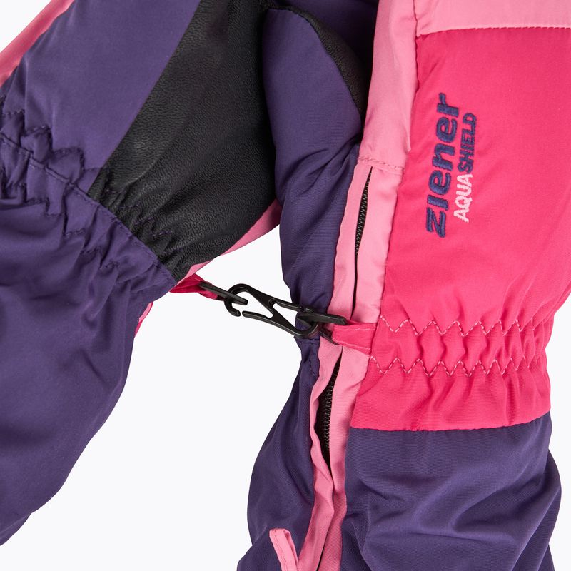 Detské lyžiarske rukavice ZIENER Levi As Minis dark purple 5