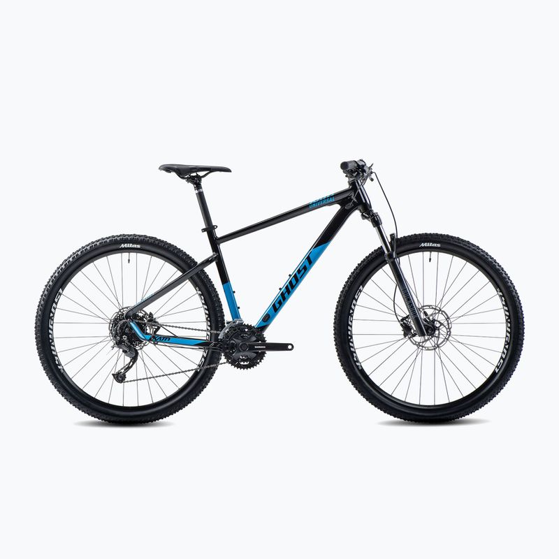 Horský bicykel GHOST Kato Universal 29 čierny/jasne modrý lesklý