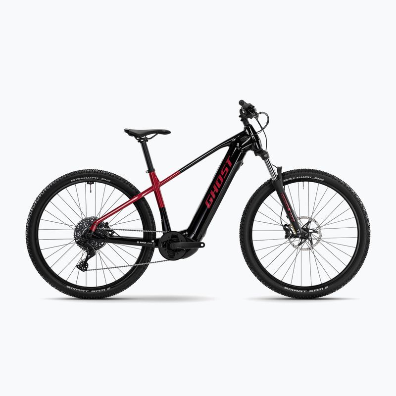 Elektrický bicykel  Ghost E-Teru Universal High 625Wh black/metalic rust red glossy