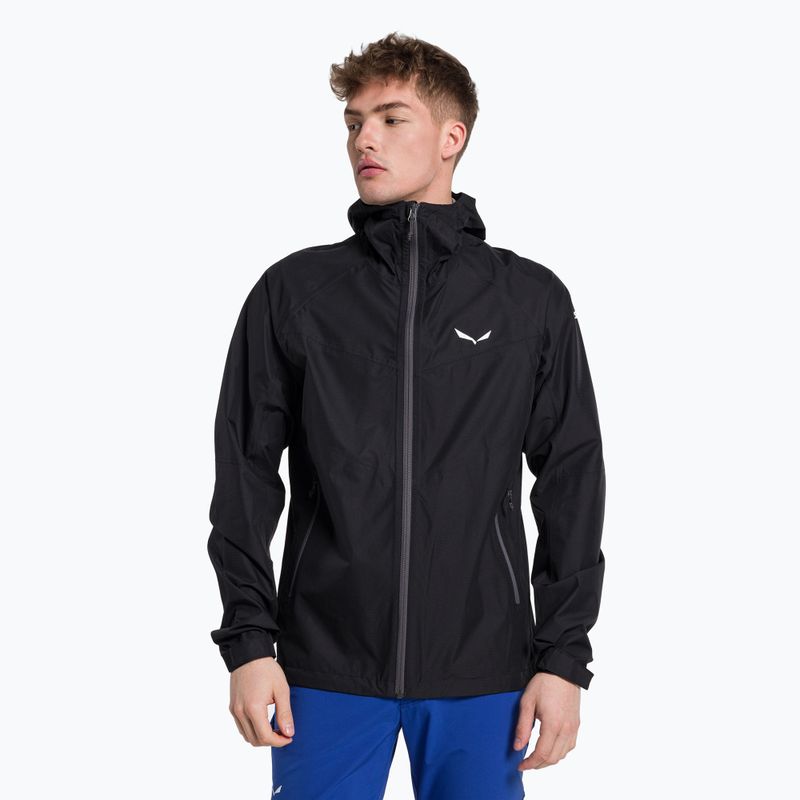 Salewa pánska bunda do dažďa Puez Aqua 3 PTX black 00-0000024545
