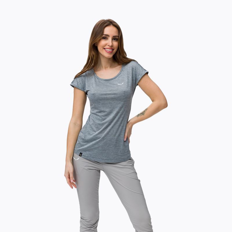Dámske trekingové tričko Salewa Puez Melange Dry grey 00-0000026538
