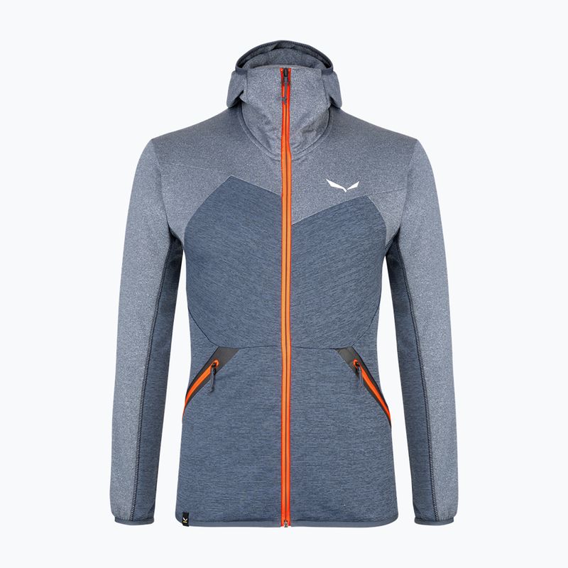Pánska fleecová mikina Salewa Puez Melange PL FZ Hoody modrá 00-0000027386 4
