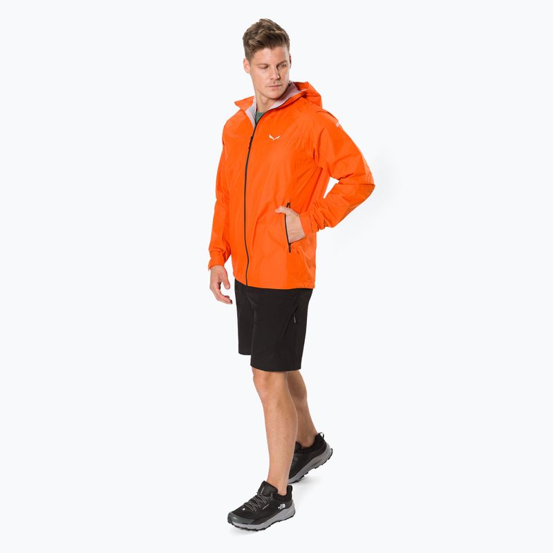 Salewa pánska bunda do dažďa Puez Aqua 3 PTX oranžová 00-0000024545 2