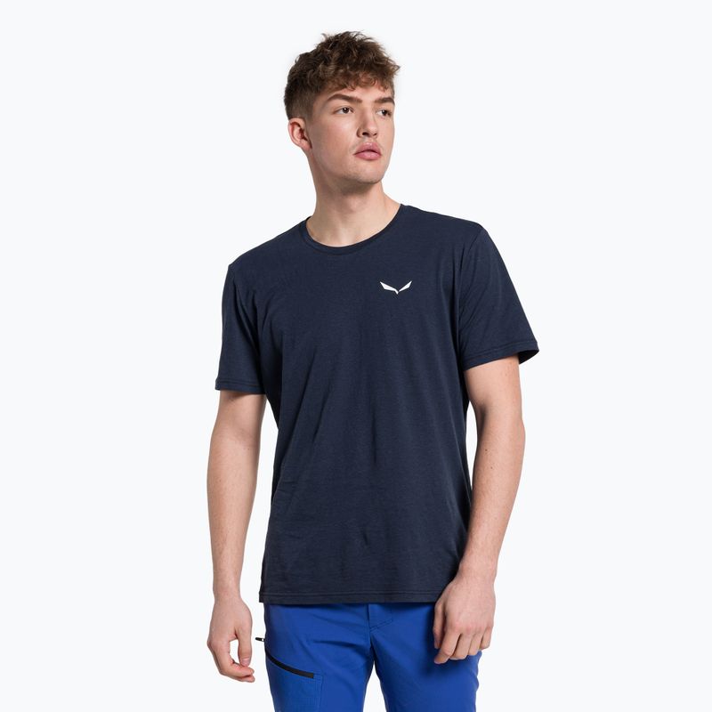 Pánske trekingové tričko Salewa Alpine Hemp Logo navy blue 00-0000028132
