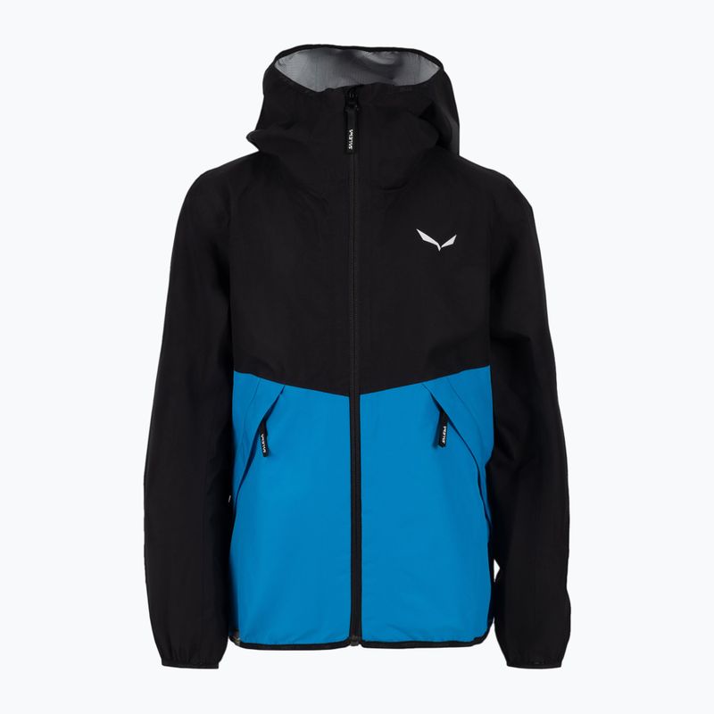 Salewa Aqua PTX detská bunda do dažďa čierno-modrá 00-0000028120