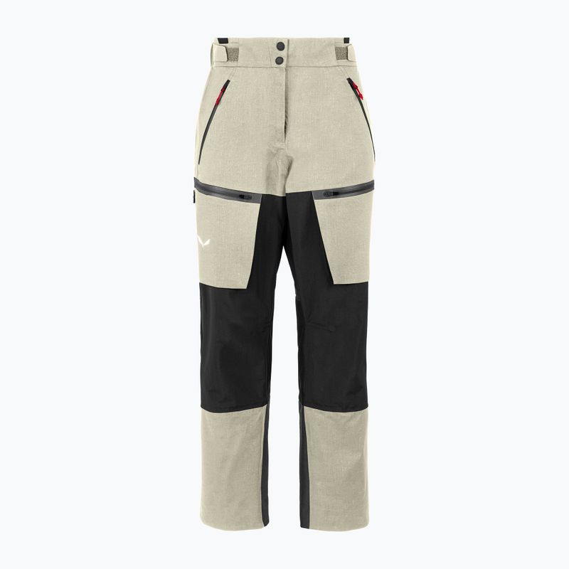 Salewa dámske membránové nohavice Sella 3L Ptxr beige/black 00-0000028194