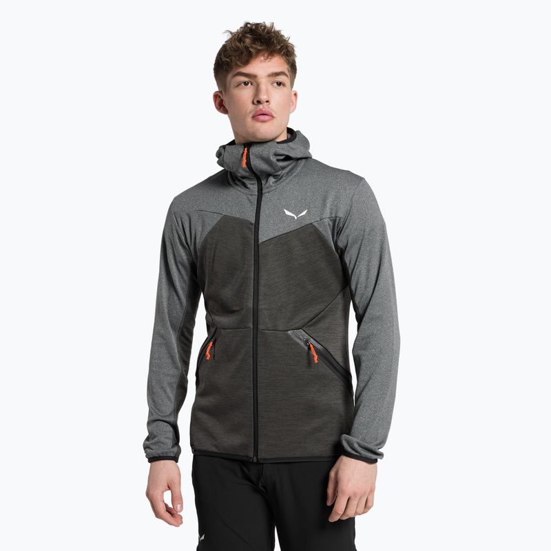 Salewa pánska fleecová mikina Puez Melange PL FZ Hoody šedá 00-0000027386