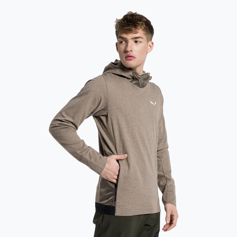 Salewa pánska treková mikina Fanes Am Hoody hnedá 00-0000028226