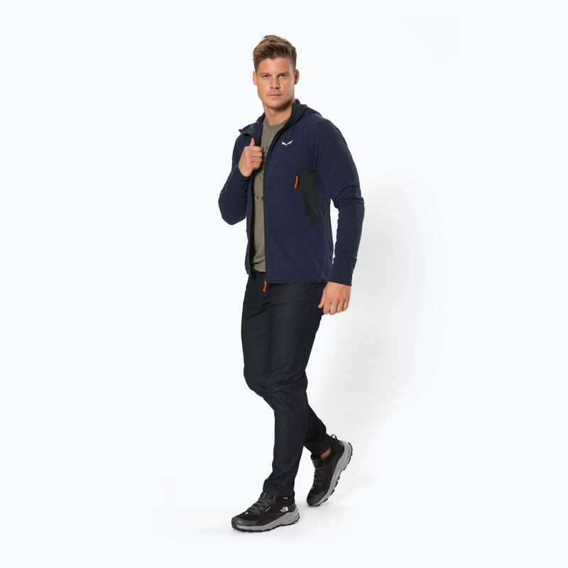 Salewa pánska trekingová mikina Lavaredo Hemp Hooded navy blue 00-0000028237 2