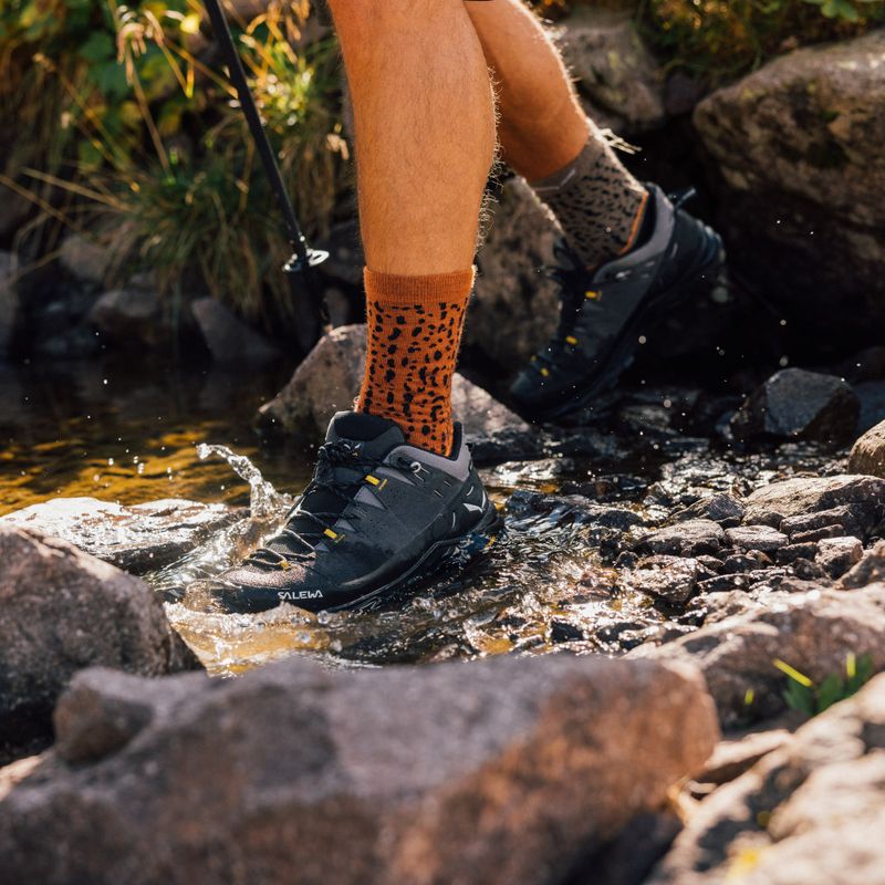 Pánske trekingové ponožky Salewa MTN TRN Sal. AM Crew šedohnedé 00-0000069029 10