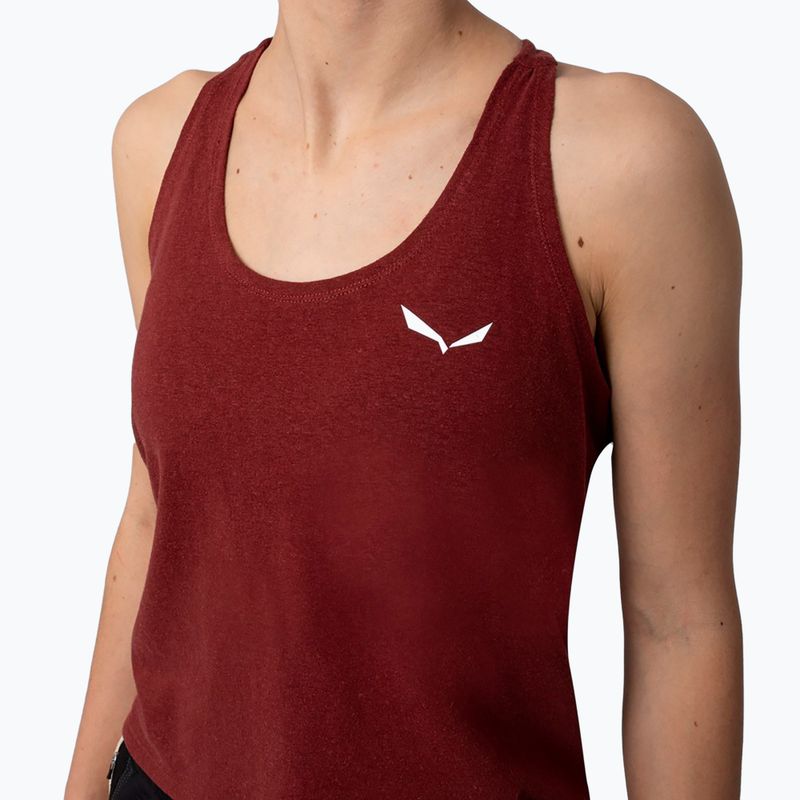 Salewa dámske lezecké tričko Lavaredo Hemp Crop Tank červené 00-0000028369 3