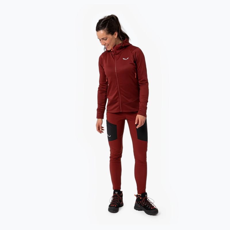 Salewa dámska trekingová mikina Puez Polarlite s kapucňou červená 00-0000028522