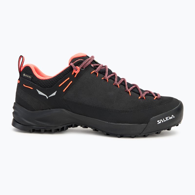 Pánska turistická obuv Salewa Wildfire Leather GTX black/fluo coral 2