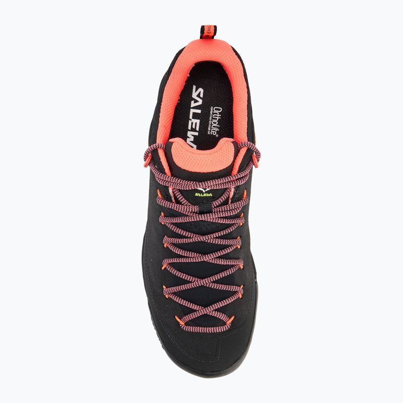 Pánska turistická obuv Salewa Wildfire Leather GTX black/fluo coral 5