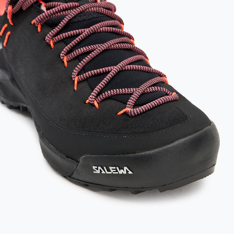 Pánska turistická obuv Salewa Wildfire Leather GTX black/fluo coral 7