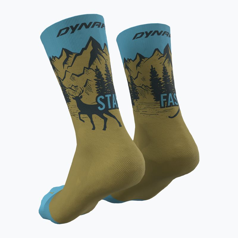 DYNAFIT Stay Fast zelené bežecké ponožky 08-0000071526 2