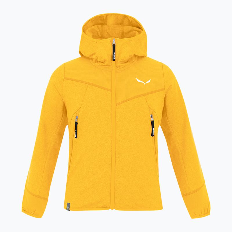 Salewa detská fleecová mikina Agner Melange PL FZ Hoody žltá 00-0000027768