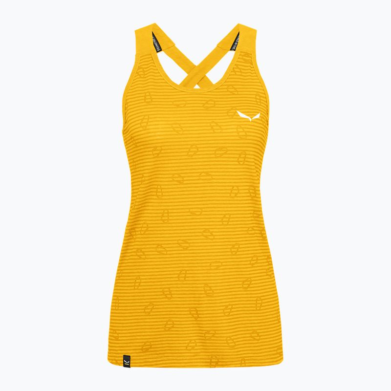 Salewa dámske lezecké tričko Lavaredo Hemp Graphic Tank žlté 00-0000028535 5