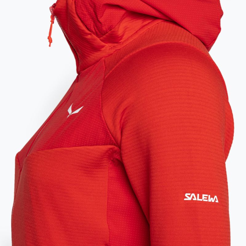 Salewa dámska trekingová mikina Agner Polarlite s kapucňou červená 00-0000028558 4
