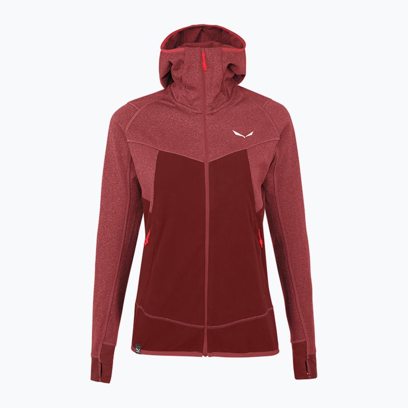 Salewa Puez Hybrid PL FZ Hoody dámska fleecová mikina červená 00-0000027389 4