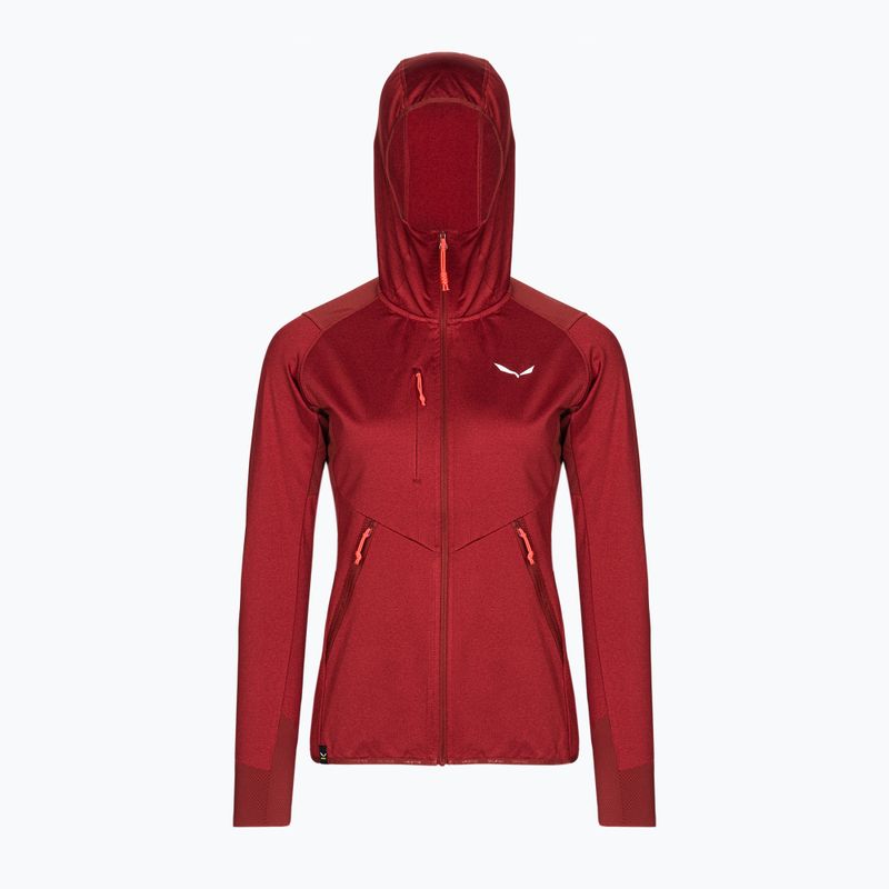 Salewa dámska fleecová mikina Agner Hybrid PL/DST FZ Hoody dark red 00-0000027372