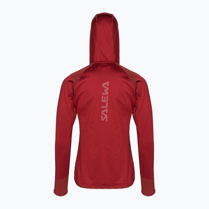 Salewa dámska fleecová mikina Agner Hybrid PL/DST FZ Hoody dark red 00-0000027372 2