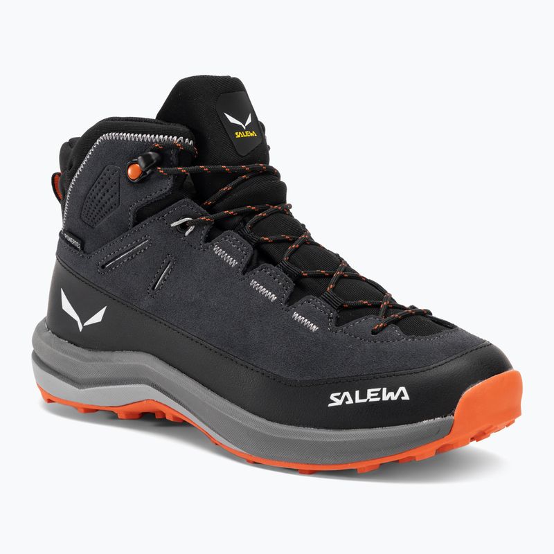 Salewa MTN Trainer 2 Mid PTX onyx/alloy detské trekové topánky