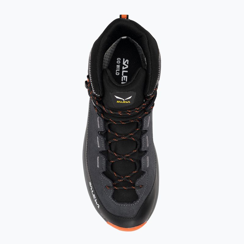 Salewa MTN Trainer 2 Mid PTX onyx/alloy detské trekové topánky 5