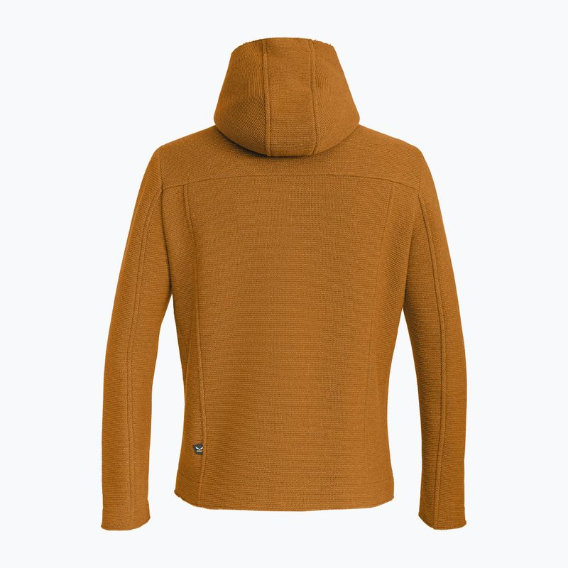 Pánska trekingová mikina Salewa Sarner 2L Wool Fz Hoody golden brown 2