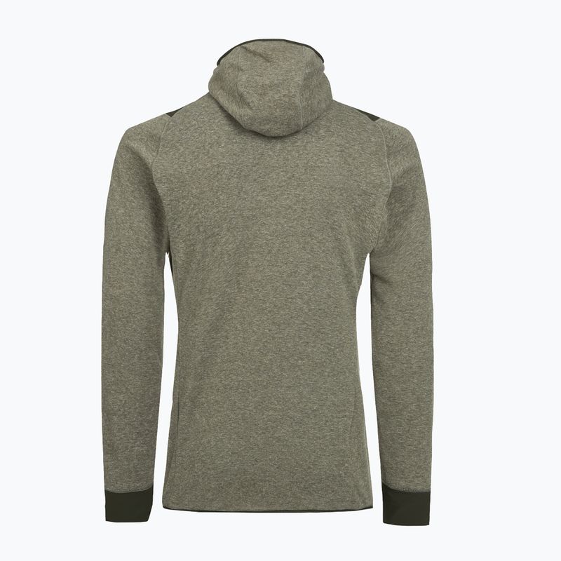 Pánska trekingová mikina Salewa Puez 2 Dry Hood FZ dark olive melange 2