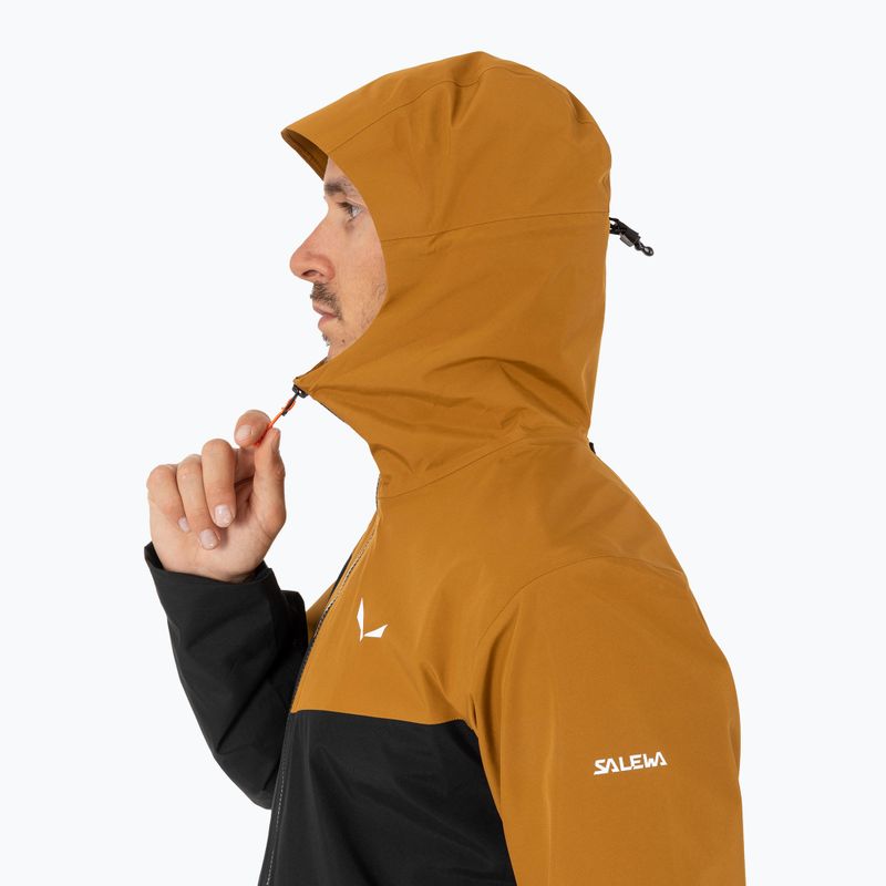 Salewa Puez GTX 2L pánska bunda do dažďa zlatohnedá 5