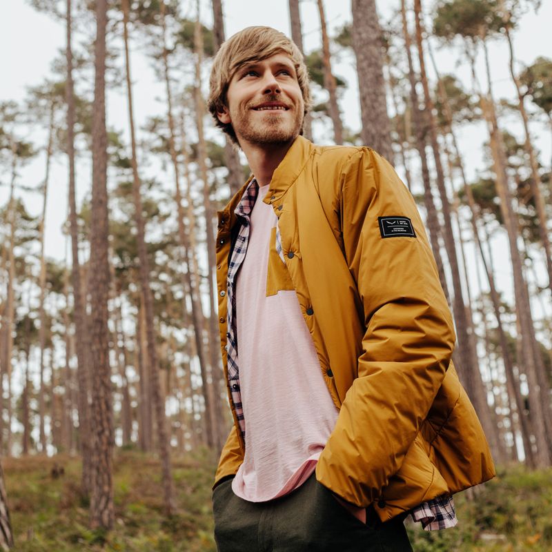 Pánska  bunda do dažďa Salewa Fanes 3L Ptx Hemp 2/1 Parka golden brown int.7020 11