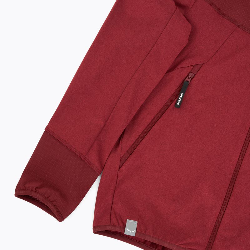 Detská trekingová mikina Salewa Agner Melange PL FZ Hoody syrah 4