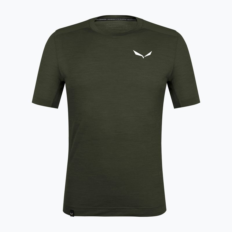 Salewa pánske tričko Agner dark olive