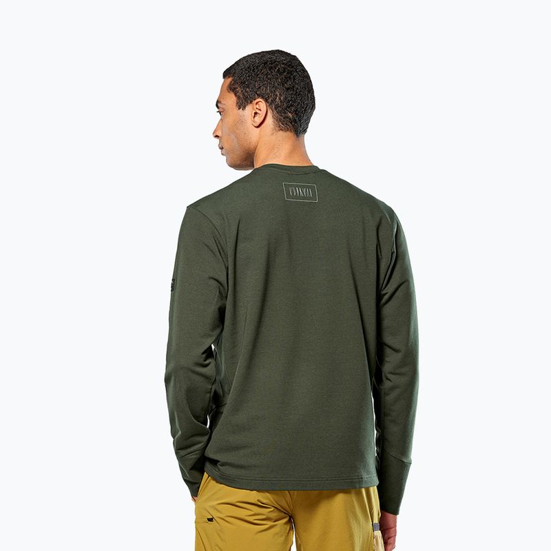 Pánska trekingová mikina Salewa Fanes Dry Pullover dark olive 3