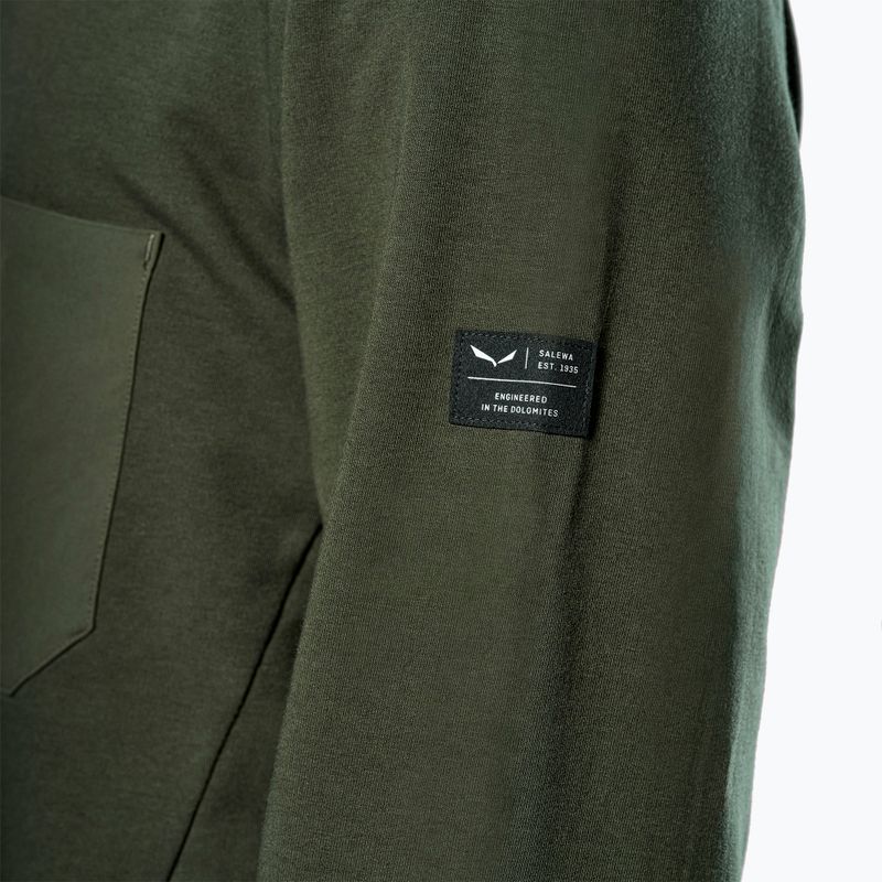 Pánska mikina Salewa Fanes Dry Pullover tmavozelená 5