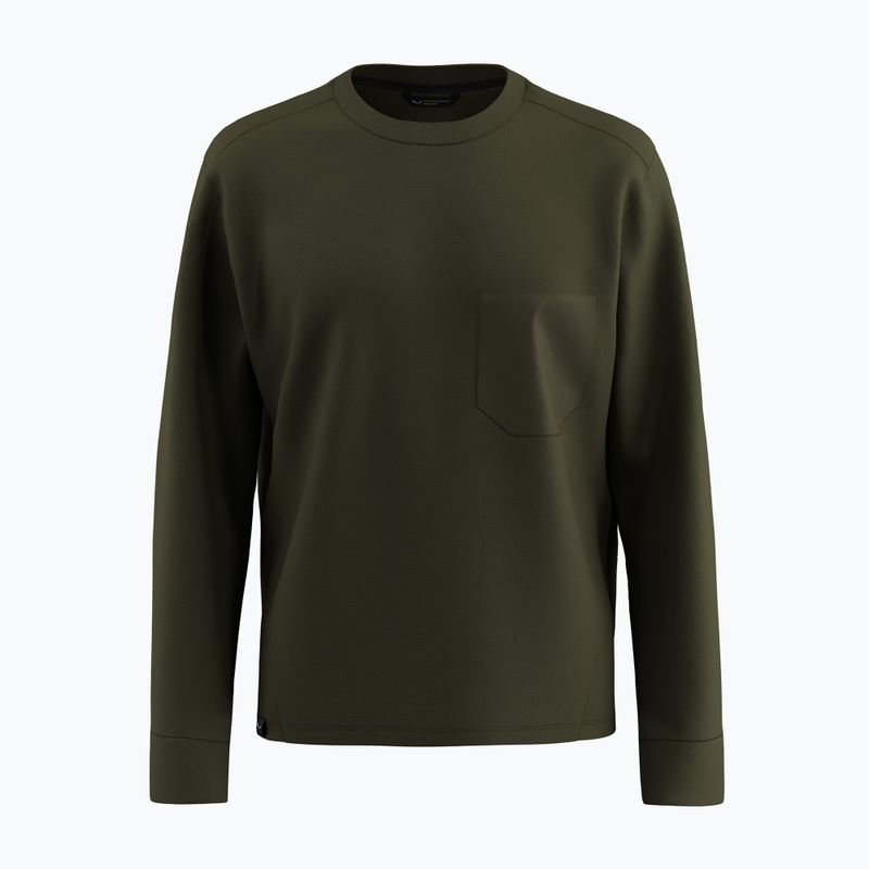 Pánska mikina Salewa Fanes Dry Pullover tmavozelená 7