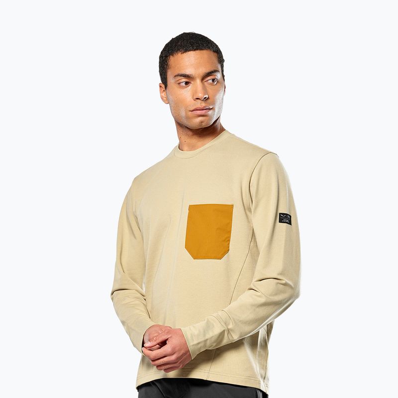 Pánska mikina Salewa Fanes Dry Pullover quicksand