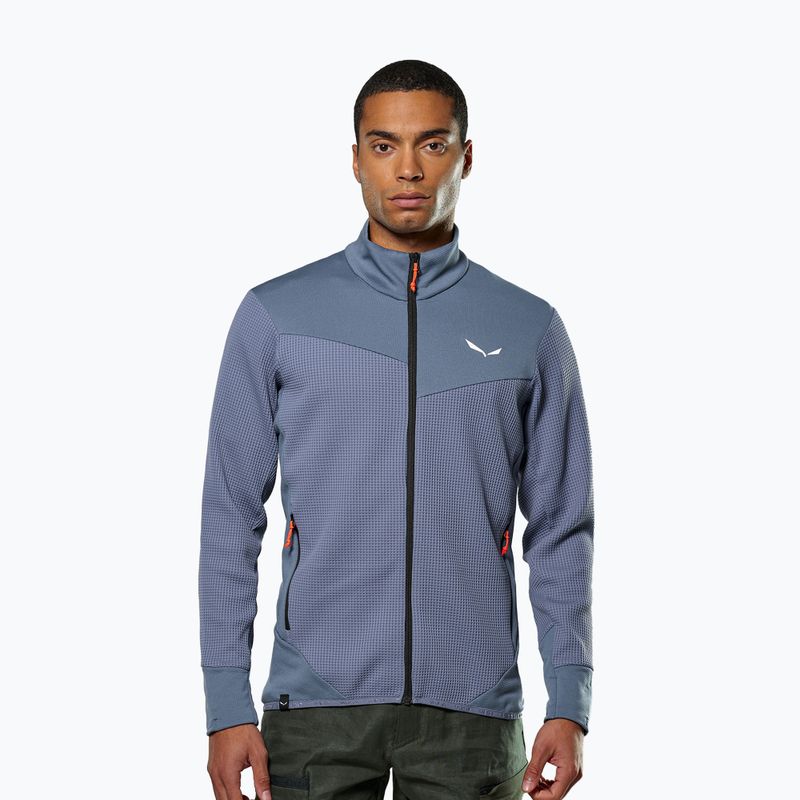 Salewa pánska trekingová mikina Puez Waffle Hyb PL HD java blue
